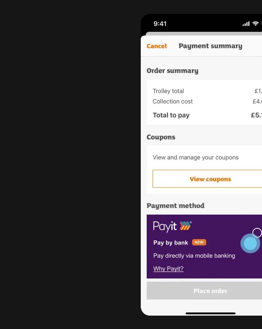 UX design for NatWest Payit